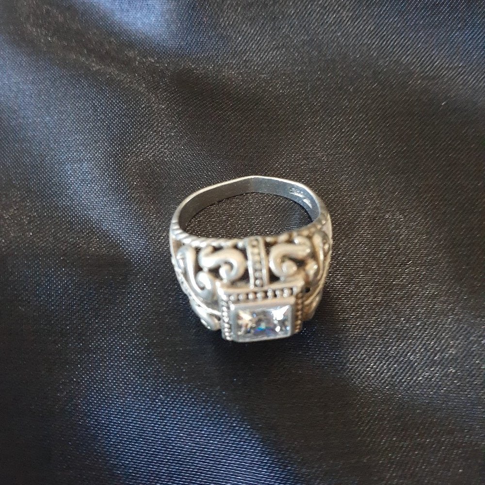 Sterling Ring with Rhinestone